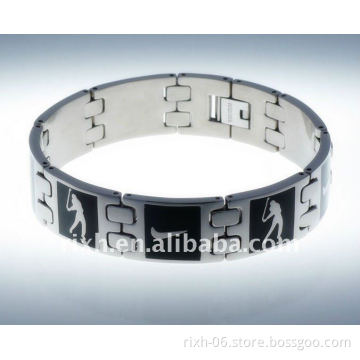 custom titanium sports bracelet for men